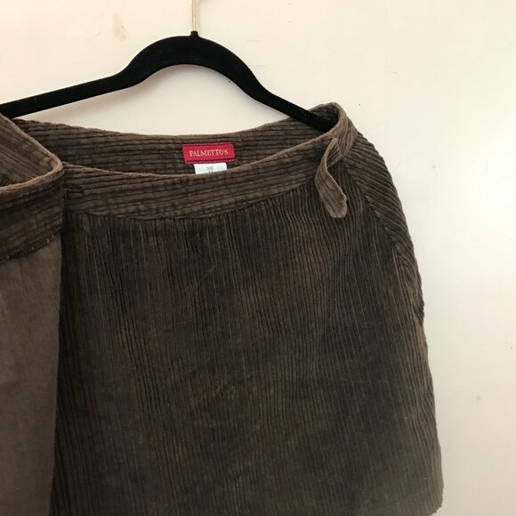 Palmetto's retro 90's Brown Wide Wale Corduroy Skirt (11 Juniors) - Picture 5 of 7